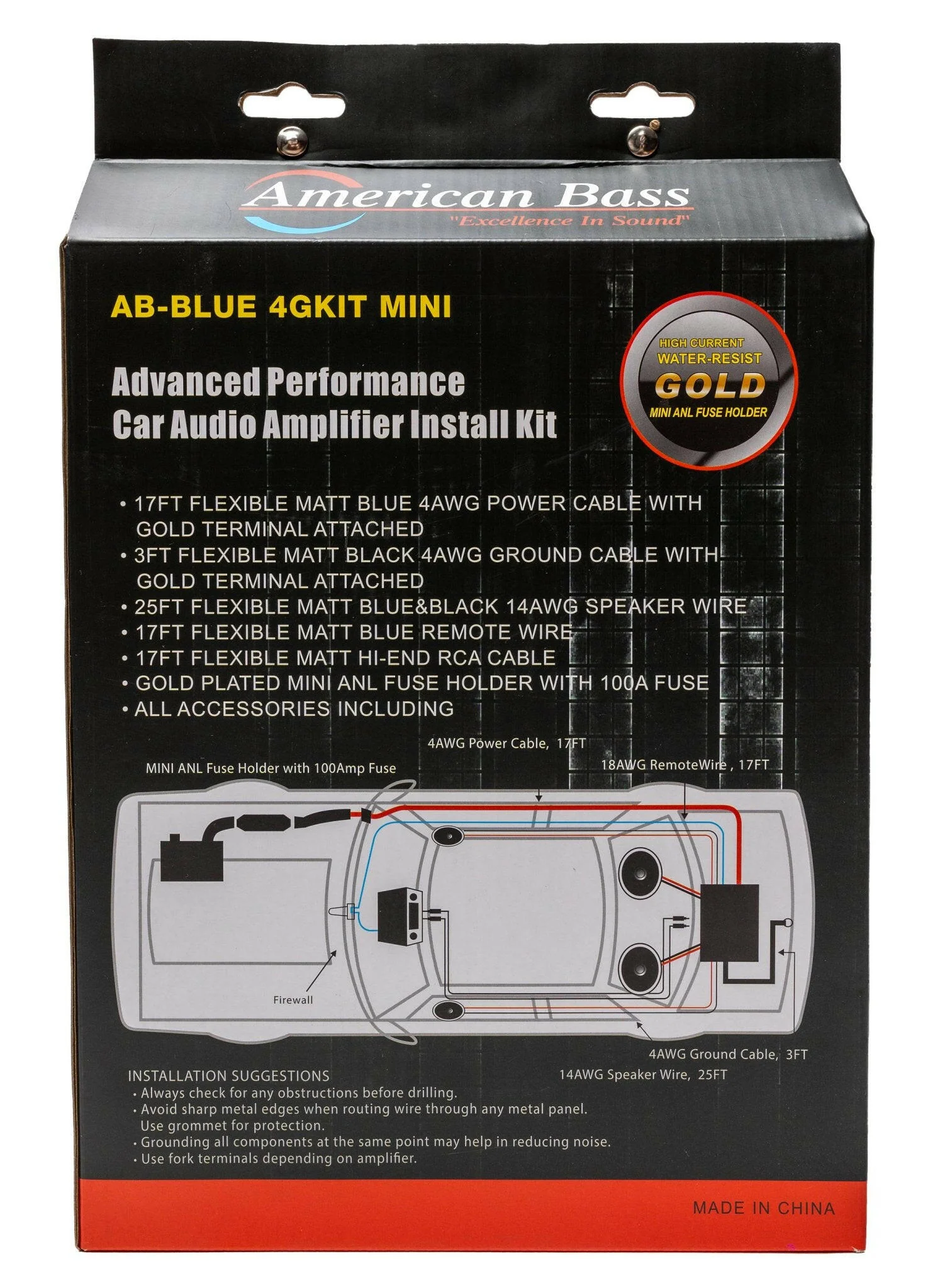 American Bass 4 Gauge Complete CCA (Copper Clad Aluminum) Amplifier Wiring Kit - Car Audio Amp Install Kit with Power, Ground & RCA Cables - Image 20