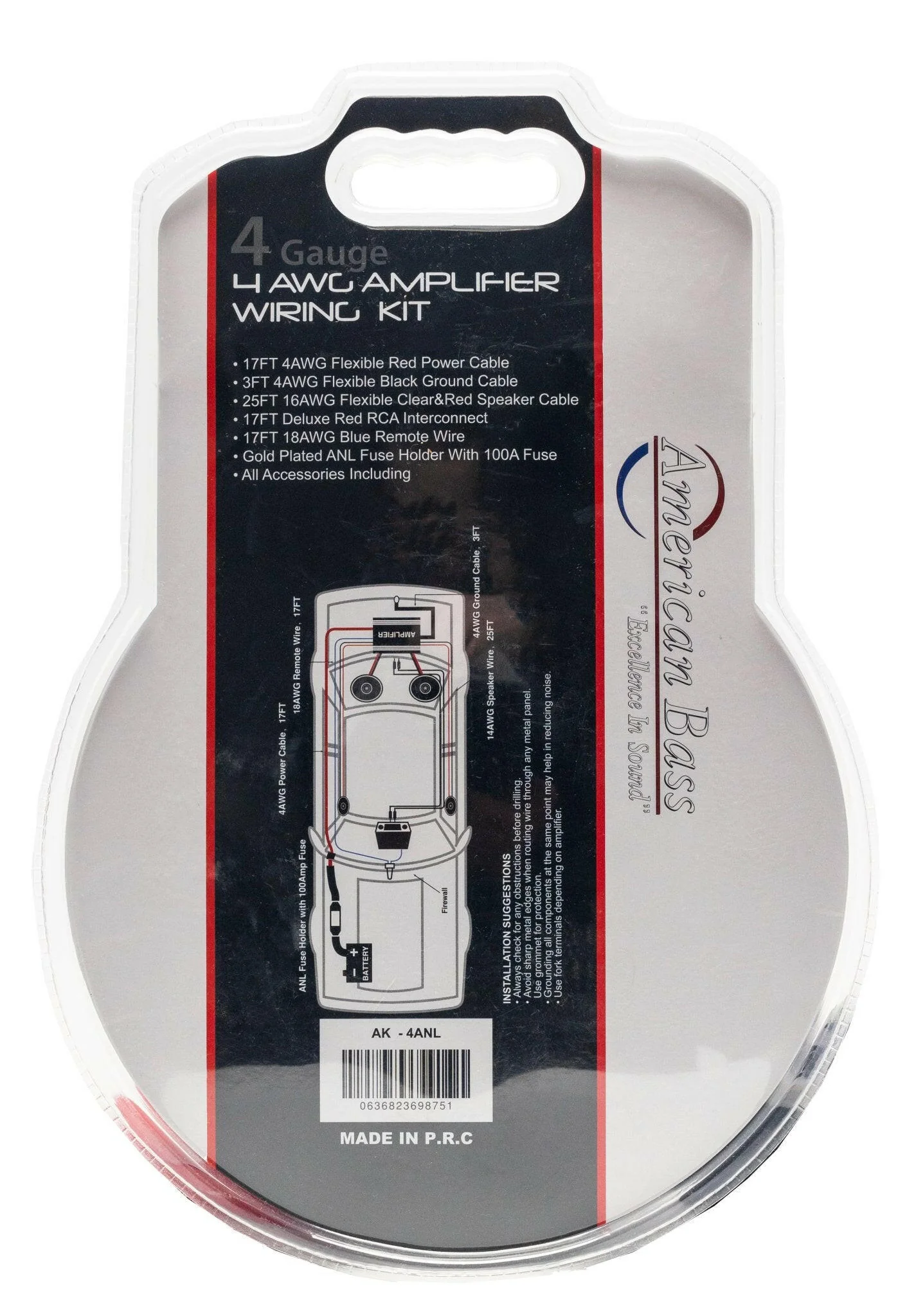 American Bass 4 Gauge Complete CCA (Copper Clad Aluminum) Amplifier Wiring Kit - Car Audio Amp Install Kit with Power, Ground & RCA Cables - Image 8