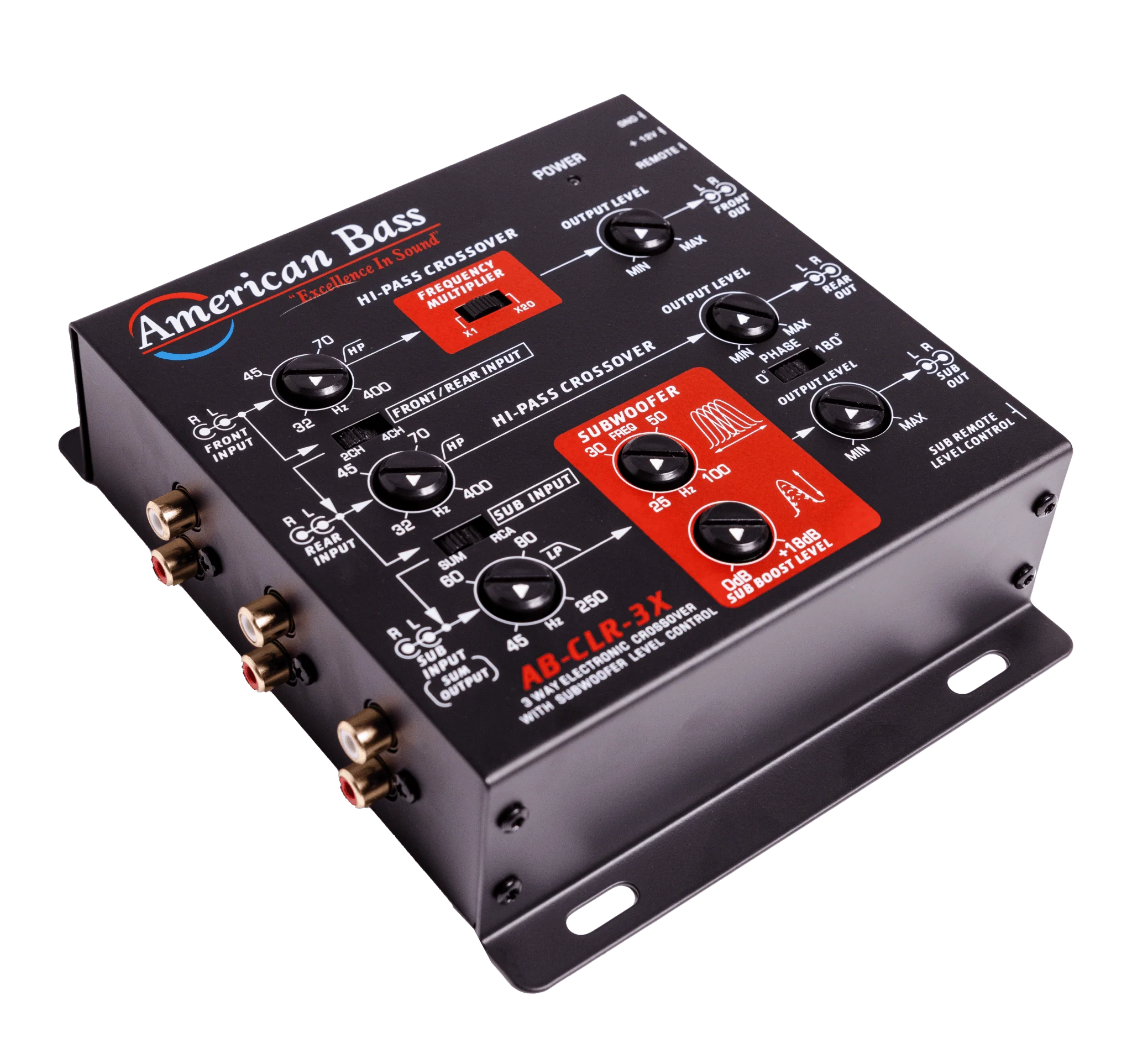 AB-CLR-3X 3-Way Active Electronic Crossover with Subwoofer Level Control - Image 3