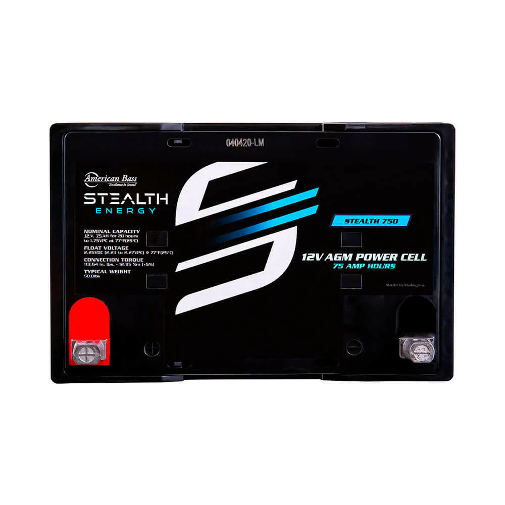 ST-750 American Bass Audio Stealth 750 | 75Ah AGM Battery | Maintenance-Free, Sealed Power for Car Audio & More - Image 3