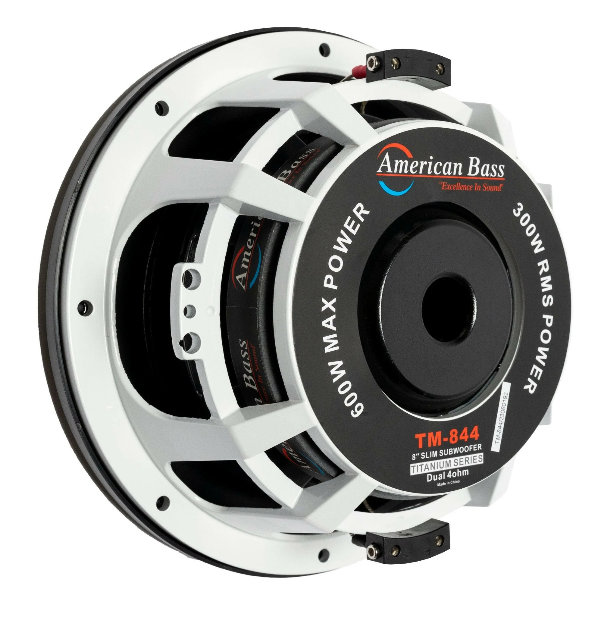 Titanium 8″ Car Subwoofer | 500 Watts RMS | Dual Voice Coil 4 Ohm (Shallow Mount) - Image 2