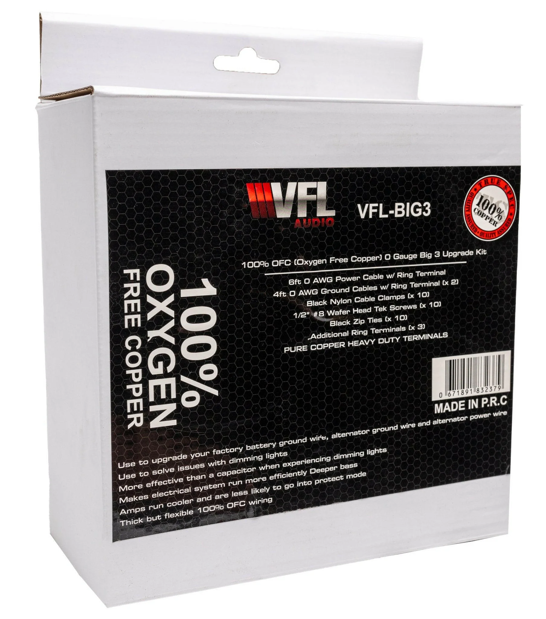 VFL Audio BIG3 100% Oxygen-Free Copper 0 Gauge Amplifier Kit - Image 2